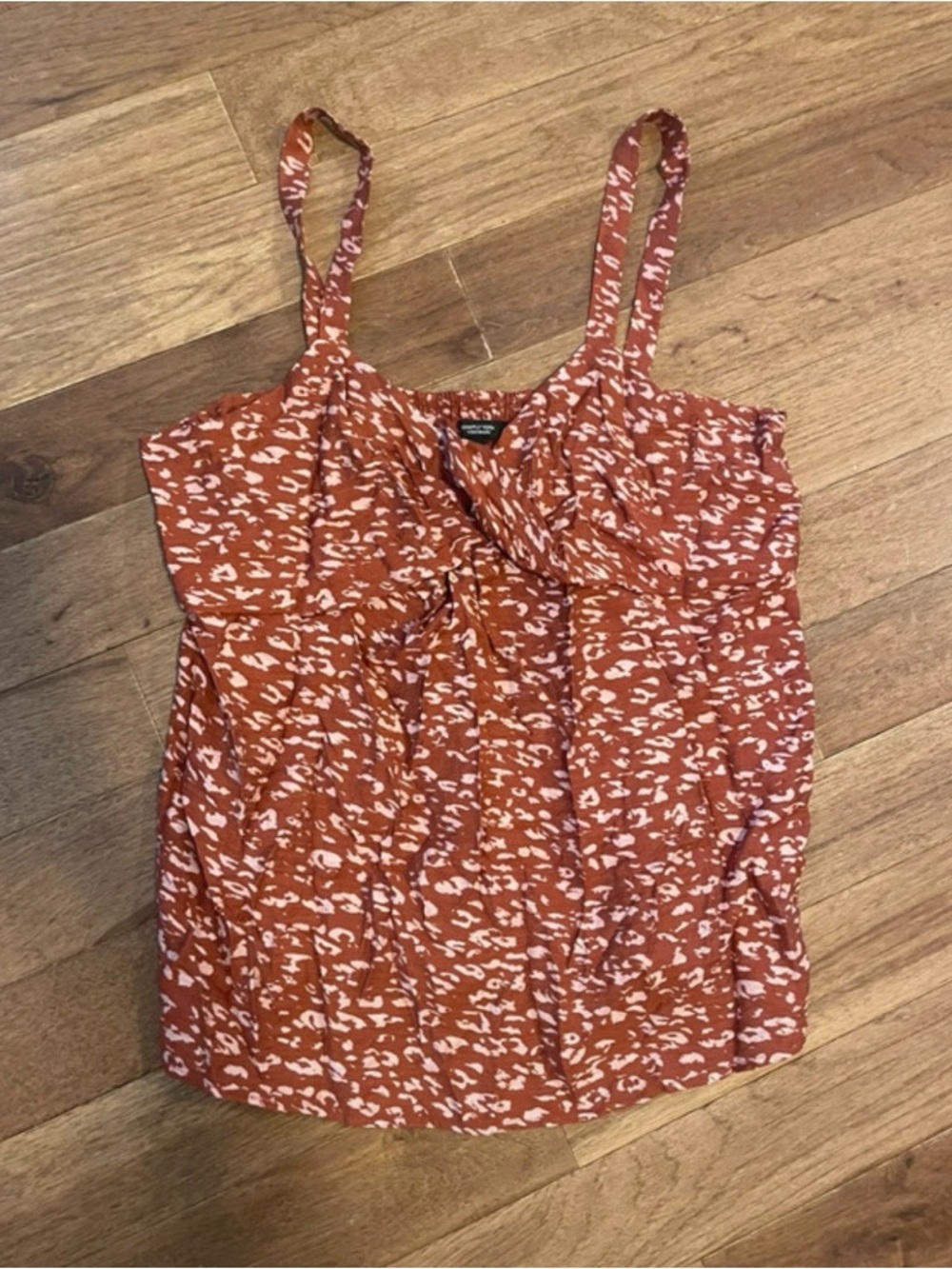 Simply Vera Vera Wang Rust-White Printed Cami Top